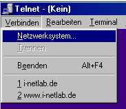 Telnet - Menue